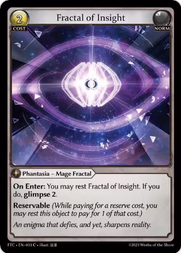 Fractal of Insight (033), Fractured Crown — Grand Archive card price