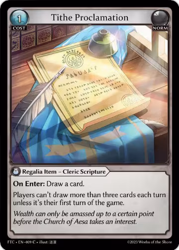 Tithe Proclamation (009), Fractured Crown — Grand Archive card price