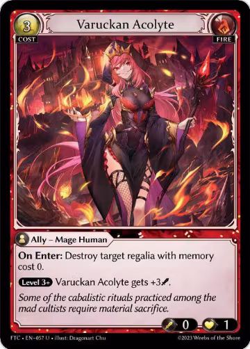 Varuckan Acolyte (057), Fractured Crown — Grand Archive card price