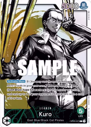 Kuro (Alternate Art) (OP03-021), Pillars of Strength — One Piece card price
