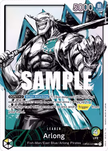 Arlong (Alternate Art) (OP03-022), Pillars of Strength — One Piece card price