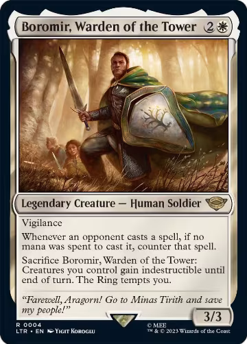 Boromir, Warden of the Tower (4), Universes Beyond: The Lord of the Rings: Tales of Middle-earth — Magic card price
