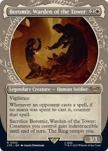 Boromir, Warden of the Tower (Showcase) (302), Universes Beyond: The Lord of the Rings: Tales of Middle-earth — Magic card price