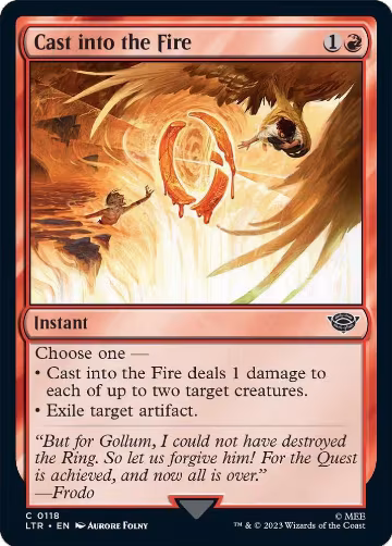 Cast into the Fire (118), Universes Beyond: The Lord of the Rings: Tales of Middle-earth — Magic card price