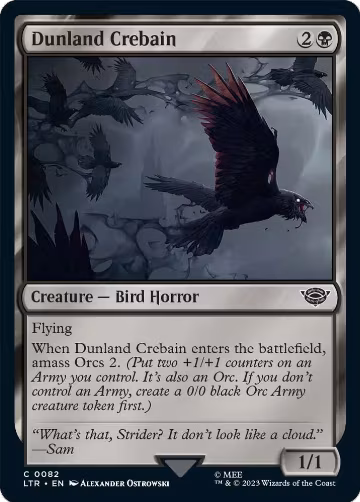 Dunland Crebain (82), Universes Beyond: The Lord of the Rings: Tales of Middle-earth — Magic card price
