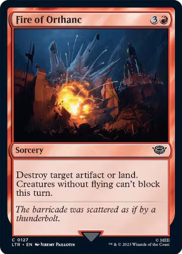 Fire of Orthanc (127), Universes Beyond: The Lord of the Rings: Tales of Middle-earth — Magic card price