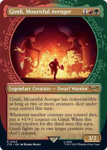 Gimli, Mournful Avenger (Showcase) (323), Universes Beyond: The Lord of the Rings: Tales of Middle-earth — Magic card price