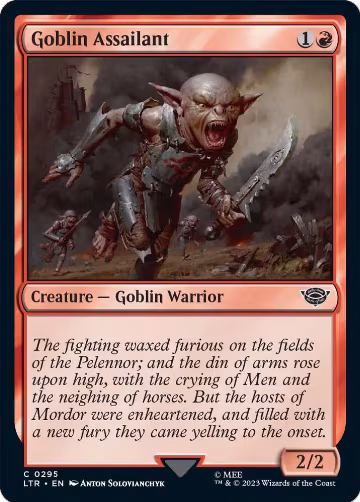Goblin Assailant (295), Universes Beyond: The Lord of the Rings: Tales of Middle-earth — Magic card price