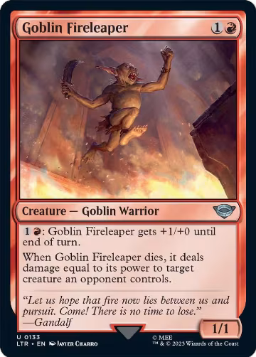 Goblin Fireleaper (133), Universes Beyond: The Lord of the Rings: Tales of Middle-earth — Magic card price