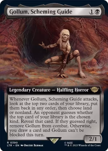 Gollum, Scheming Guide (Extended Art) (390), Universes Beyond: The Lord of the Rings: Tales of Middle-earth — Magic card price