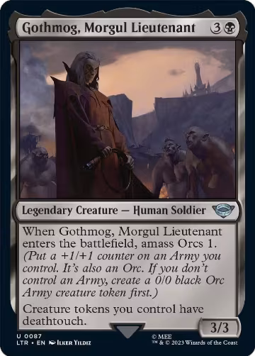 Gothmog, Morgul Lieutenant (87), Universes Beyond: The Lord of the Rings: Tales of Middle-earth — Magic card price