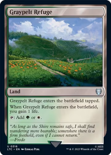 Graypelt Refuge (316), Commander: The Lord of the Rings: Tales of Middle-earth — Magic card price