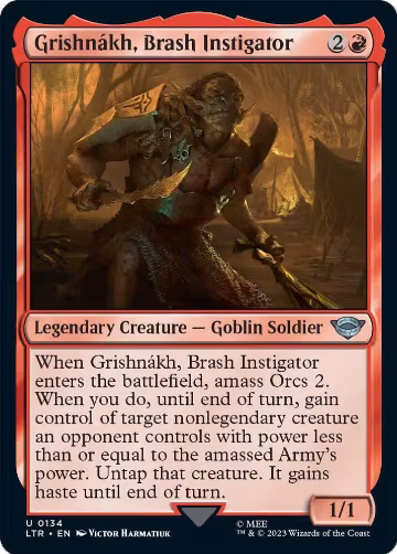 Grishnakh, Brash Instigator (134), Universes Beyond: The Lord of the Rings: Tales of Middle-earth — Magic card price