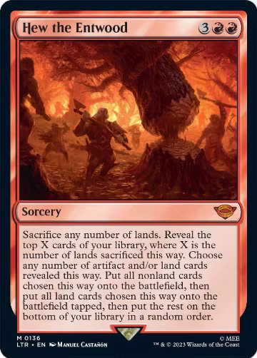 Hew the Entwood (136), Universes Beyond: The Lord of the Rings: Tales of Middle-earth — Magic card price