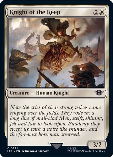 Knight of the Keep (291), Universes Beyond: The Lord of the Rings: Tales of Middle-earth — Magic card price
