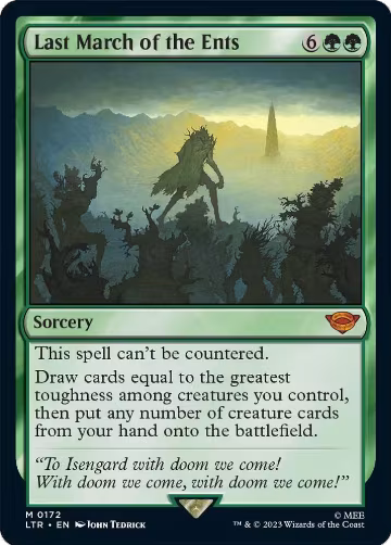 Last March of the Ents (172), Universes Beyond: The Lord of the Rings: Tales of Middle-earth — Magic card price