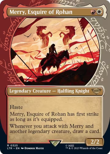 Merry, Esquire of Rohan (Showcase) (325), Universes Beyond: The Lord of the Rings: Tales of Middle-earth — Magic card price