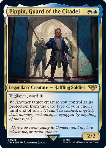 Pippin, Guard of the Citadel (218), Universes Beyond: The Lord of the Rings: Tales of Middle-earth — Magic card price
