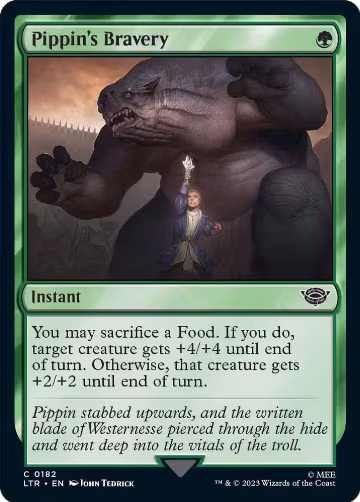 Pippin's Bravery (182), Universes Beyond: The Lord of the Rings: Tales of Middle-earth — Magic card price