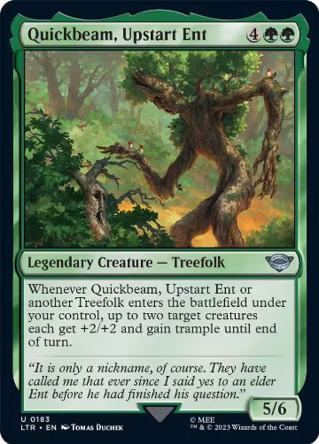Quickbeam, Upstart Ent (183), Universes Beyond: The Lord of the Rings: Tales of Middle-earth — Magic card price