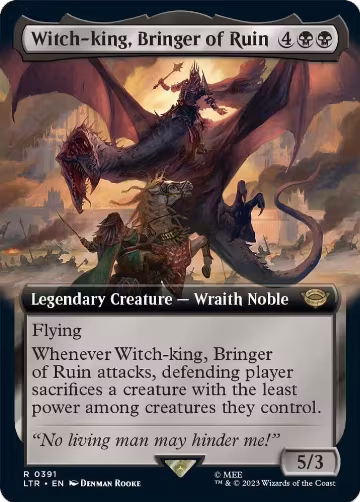 Witch-king, Bringer of Ruin (Extended Art) (391), Universes Beyond: The Lord of the Rings: Tales of Middle-earth — Magic card price