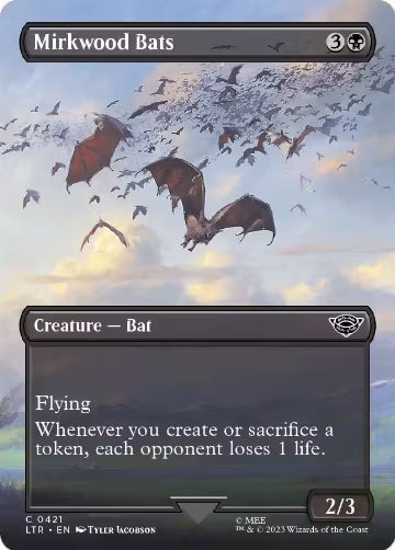 Mirkwood Bats (Borderless) (421), Universes Beyond: The Lord of the Rings: Tales of Middle-earth — Magic card price