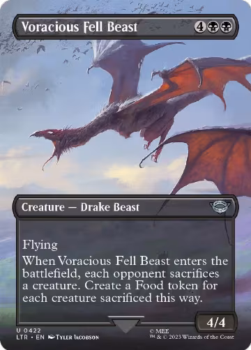 Voracious Fell Beast (Borderless) (422), Universes Beyond: The Lord of the Rings: Tales of Middle-earth — Magic card price
