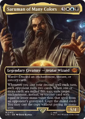 Saruman of Many Colors (Borderless) (412), Universes Beyond: The Lord of the Rings: Tales of Middle-earth — Magic card price