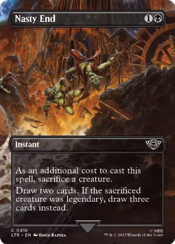 Nasty End (Borderless) (416), Universes Beyond: The Lord of the Rings: Tales of Middle-earth — Magic card price