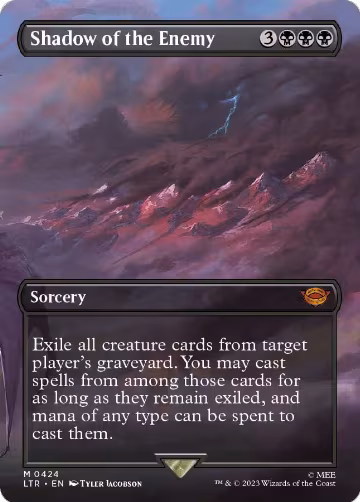 Shadow of the Enemy (Borderless) (424), Universes Beyond: The Lord of the Rings: Tales of Middle-earth — Magic card price