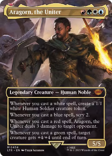 Aragorn, the Uniter (Borderless) (434), Universes Beyond: The Lord of the Rings: Tales of Middle-earth — Magic card price