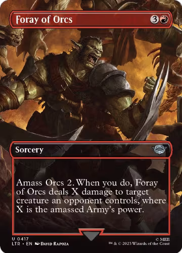 Foray of Orcs (Borderless) (417), Universes Beyond: The Lord of the Rings: Tales of Middle-earth — Magic card price