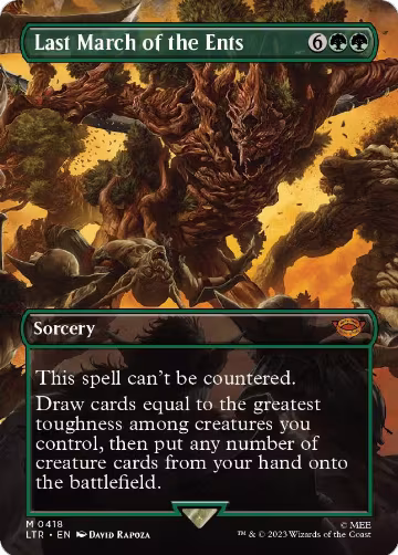 Last March of the Ents (Borderless) (418), Universes Beyond: The Lord of the Rings: Tales of Middle-earth — Magic card price
