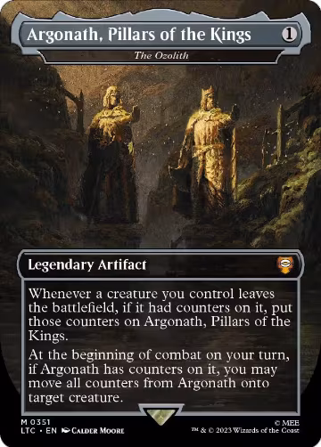Argonath, Pillars of the Kings - The Ozolith (Borderless) (351), Commander: The Lord of the Rings: Tales of Middle-earth — Magic card price