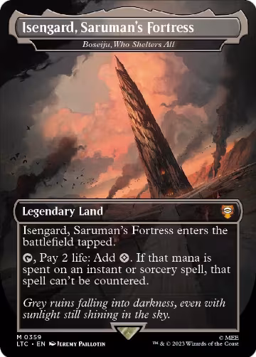 Isengard, Saruman's Fortress - Boseiju, Who Shelters All (Borderless) (359), Commander: The Lord of the Rings: Tales of Middle-earth — Magic card price