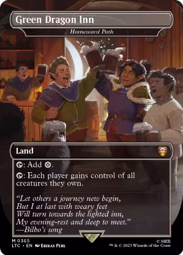 Green Dragon Inn - Homeward Path (Borderless) (365), Commander: The Lord of the Rings: Tales of Middle-earth — Magic card price