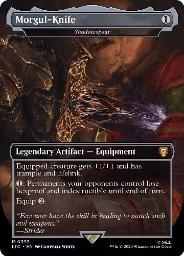 Morgul-Knife - Shadowspear (Borderless) (353), Commander: The Lord of the Rings: Tales of Middle-earth — Magic card price