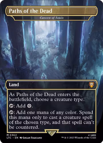 Paths of the Dead - Cavern of Souls (Borderless) (362), Commander: The Lord of the Rings: Tales of Middle-earth — Magic card price