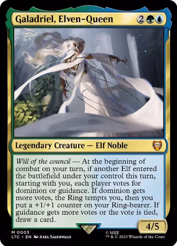 Galadriel, Elven-Queen (3), Commander: The Lord of the Rings: Tales of Middle-earth — Magic card price