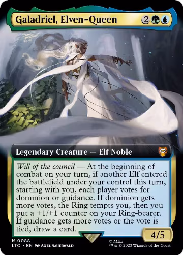 Galadriel, Elven-Queen (Extended Art) (88), Commander: The Lord of the Rings: Tales of Middle-earth — Magic card price