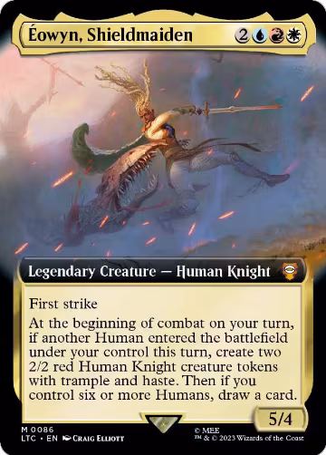 Eowyn, Shieldmaiden (Extended Art) (86), Commander: The Lord of the Rings: Tales of Middle-earth — Magic card price