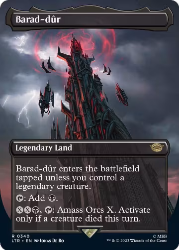 Barad-dur (0340) (Borderless) (340), Universes Beyond: The Lord of the Rings: Tales of Middle-earth — Magic card price