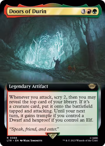 Doors of Durin (Extended Art) (368), Universes Beyond: The Lord of the Rings: Tales of Middle-earth — Magic card price