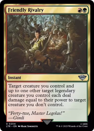 Friendly Rivalry (204), Universes Beyond: The Lord of the Rings: Tales of Middle-earth — Magic card price