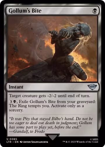 Gollum's Bite (85), Universes Beyond: The Lord of the Rings: Tales of Middle-earth — Magic card price