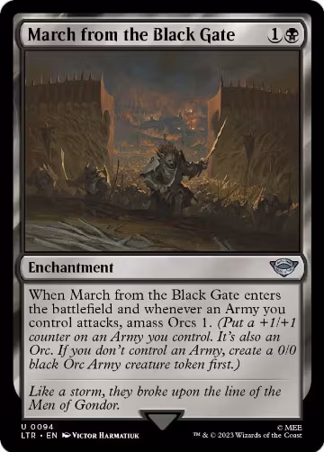 March from the Black Gate (94), Universes Beyond: The Lord of the Rings: Tales of Middle-earth — Magic card price