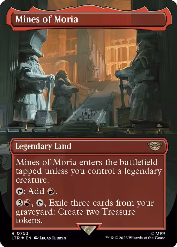 Mines of Moria (Borderless) (Surge Foil) (753), Universes Beyond: The Lord of the Rings: Tales of Middle-earth — Magic card price