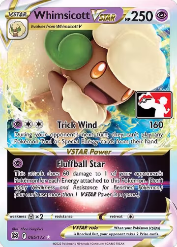 Whimsicott VSTAR - 065/172 (065/172), Prize Pack Series Cards — Pokémon card price