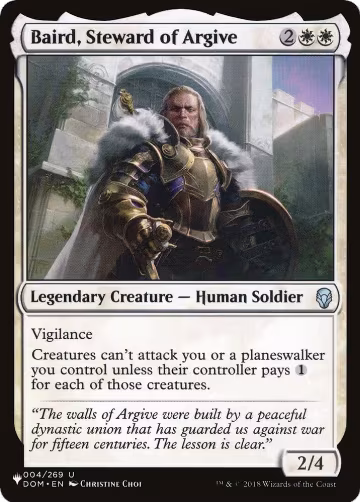 Baird, Steward of Argive (004/269), The List Reprints — Magic card price
