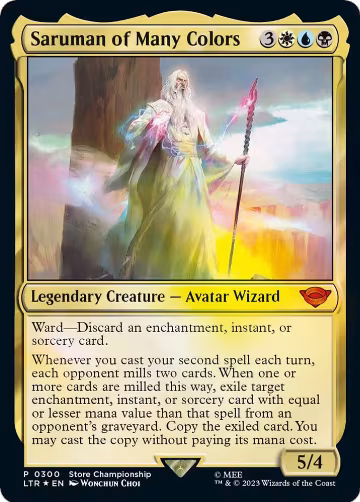 Saruman of Many Colors (300), Game Day & Store Championship Promos — Magic card price